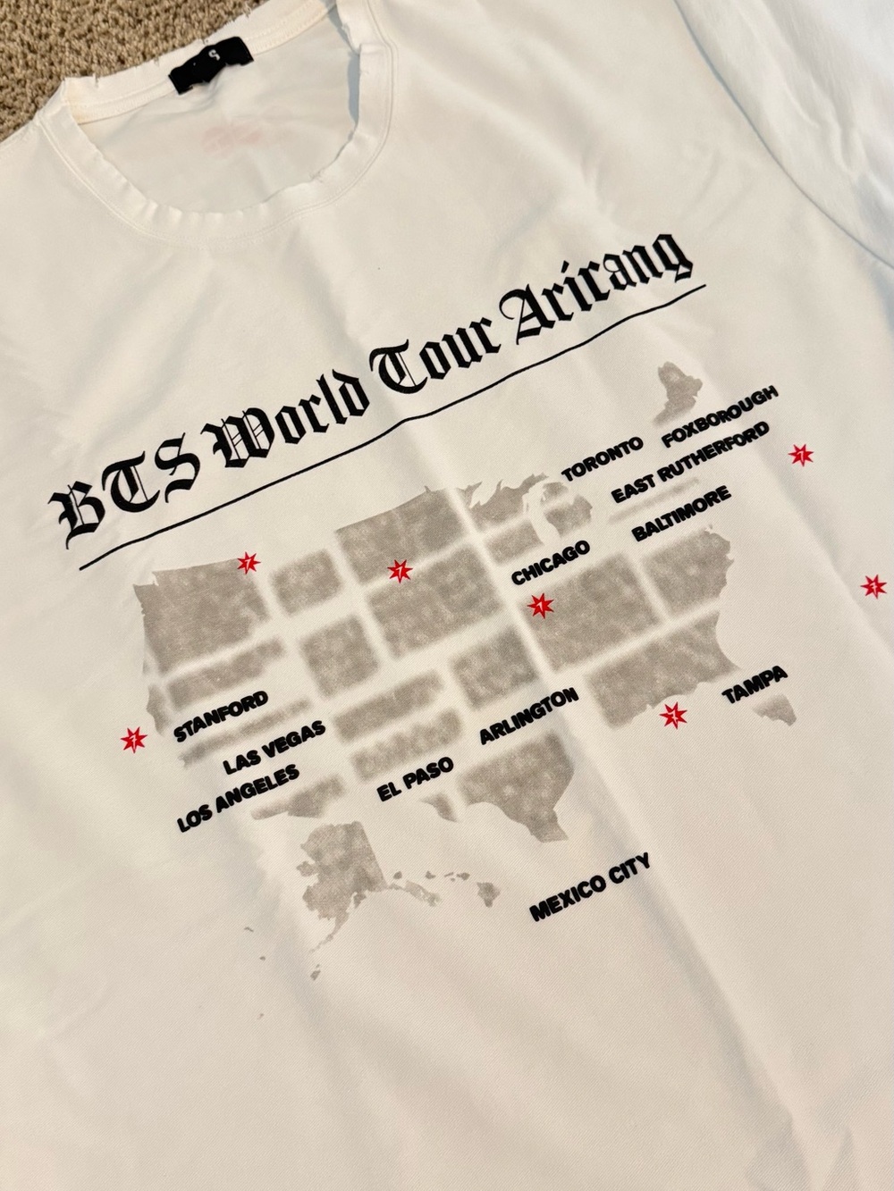BTS World Tour 'Arirang' Newsprint Tshirt